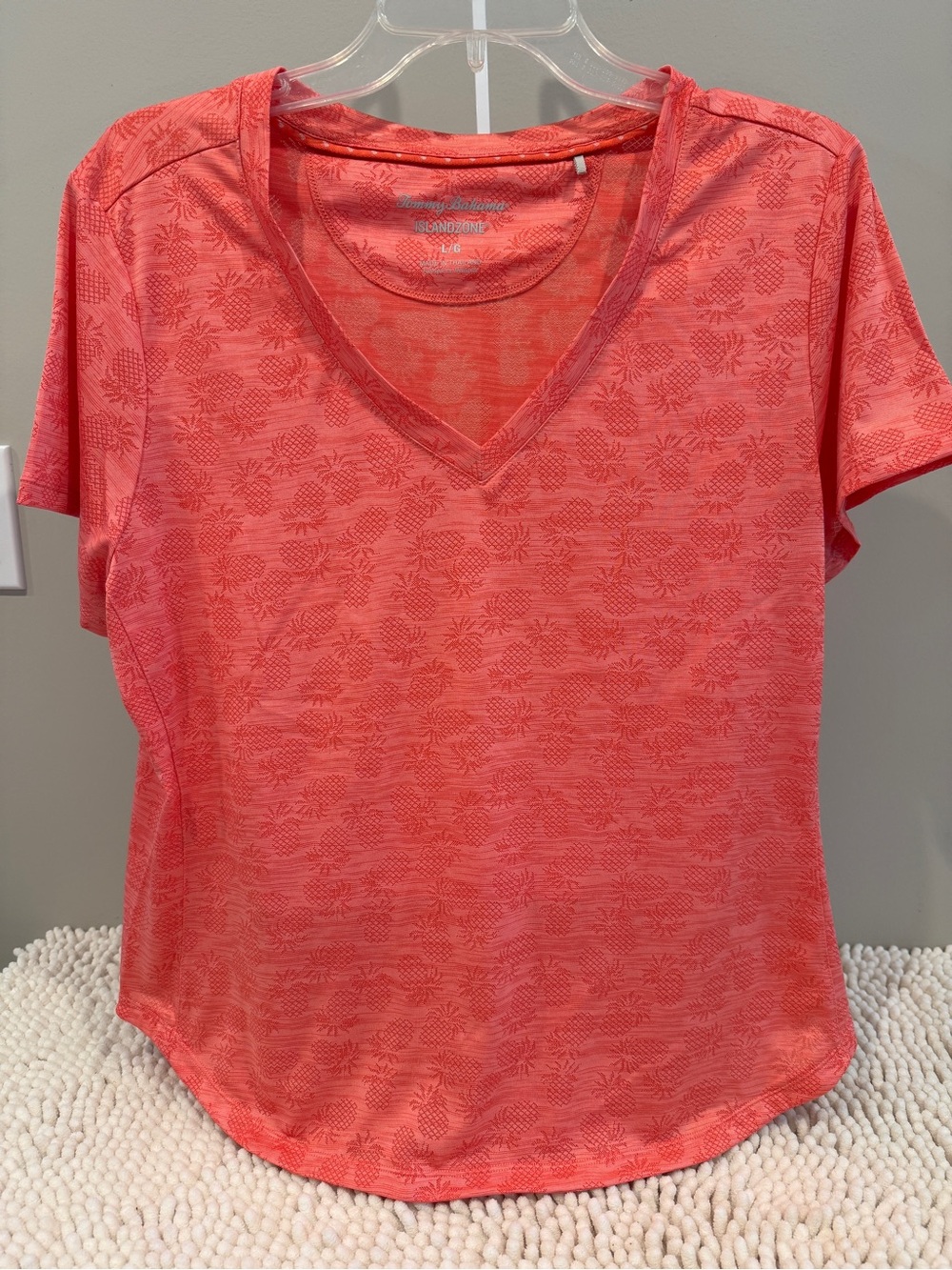 Tommy Bahama IslandZone Pineapple Performance Top $78 Retail
